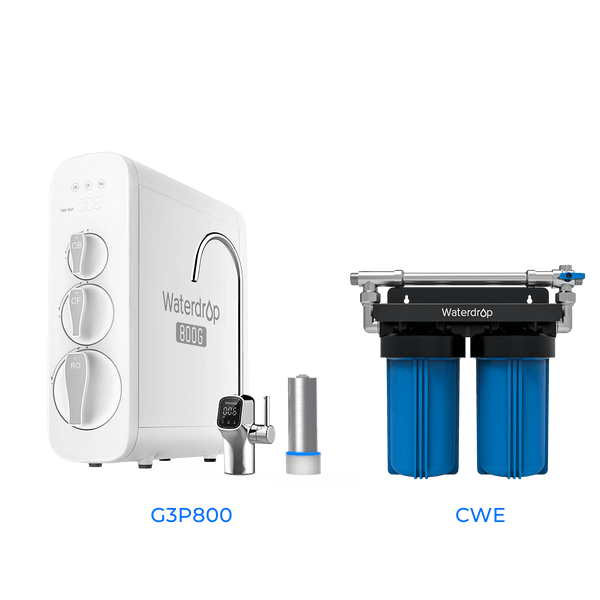 Tankless RO System with UV Sterilizer - Waterdrop G3P800 Bundles