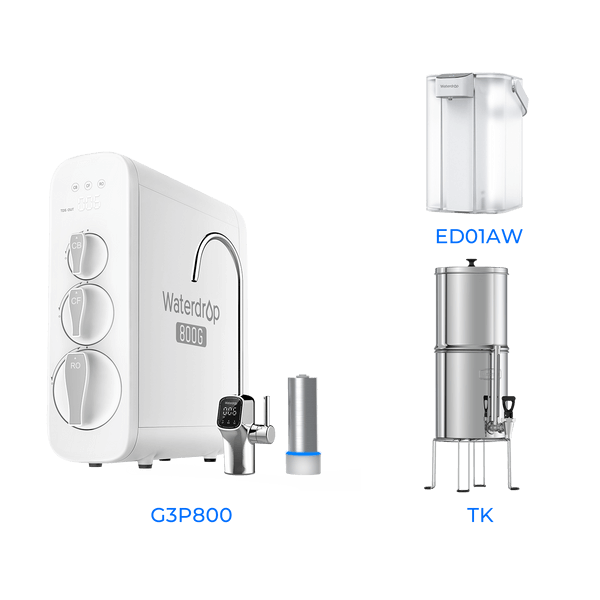 Tankless RO System with UV Sterilizer - Waterdrop G3P800 Bundles