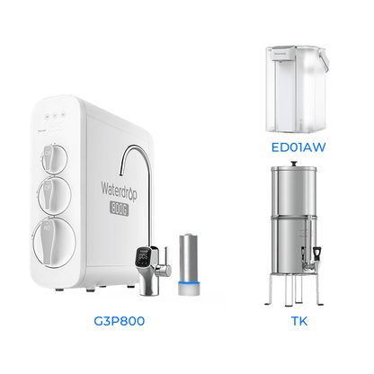 Tankless RO System with UV Sterilizer - Waterdrop G3P800 Bundles