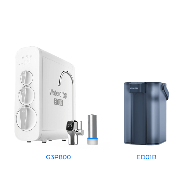 Tankless RO System with UV Sterilizer - Waterdrop G3P800 Bundles