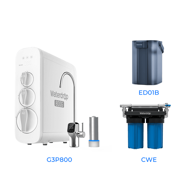 Tankless RO System with UV Sterilizer - Waterdrop G3P800 Bundles