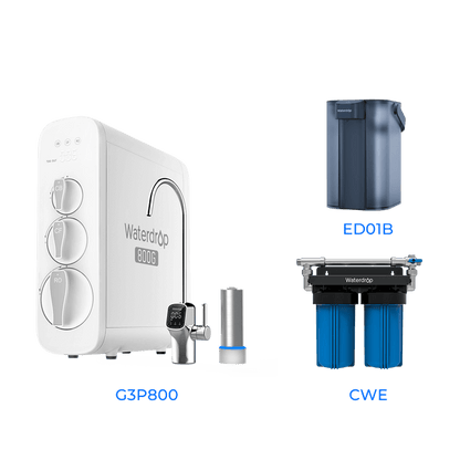 Tankless RO System with UV Sterilizer - Waterdrop G3P800 Bundles