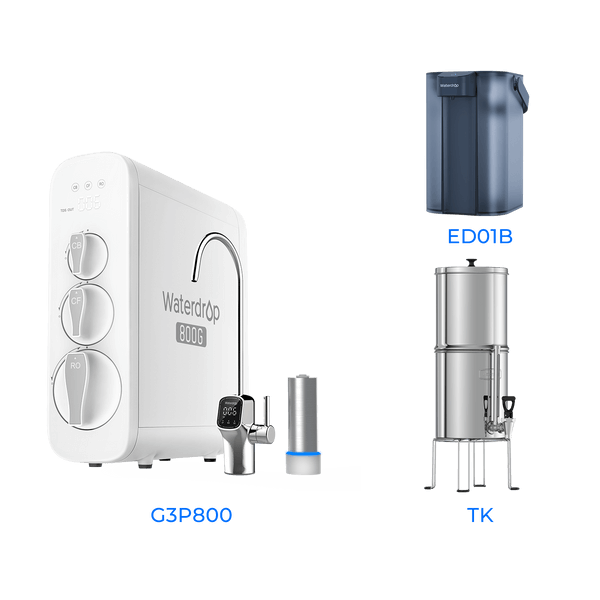 Tankless RO System with UV Sterilizer - Waterdrop G3P800 Bundles