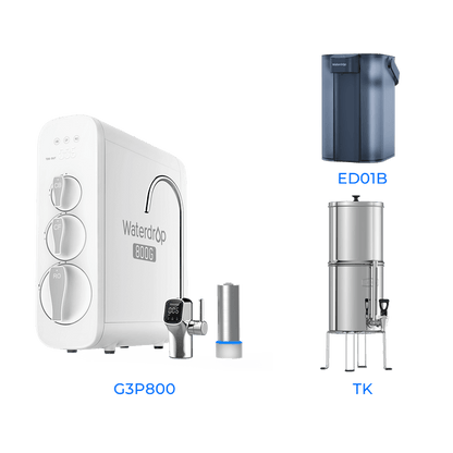 Tankless RO System with UV Sterilizer - Waterdrop G3P800 Bundles