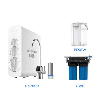 Tankless RO System with UV Sterilizer - Waterdrop G3P800 Bundles