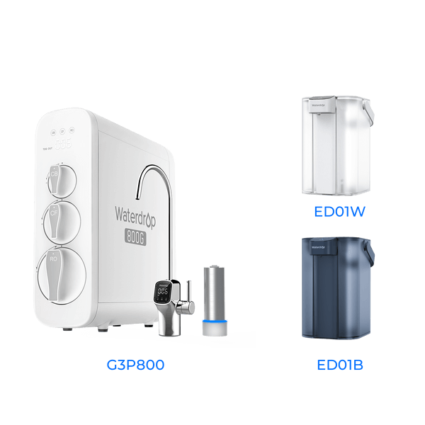 Tankless RO System with UV Sterilizer - Waterdrop G3P800 Bundles