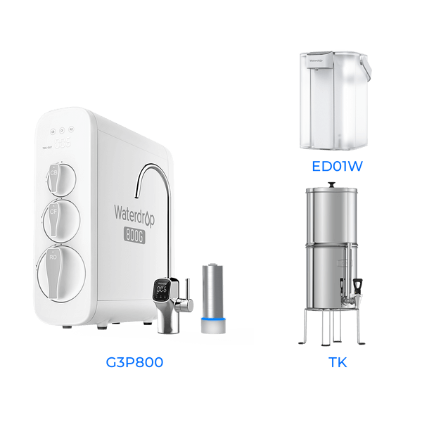 Tankless RO System with UV Sterilizer - Waterdrop G3P800 Bundles