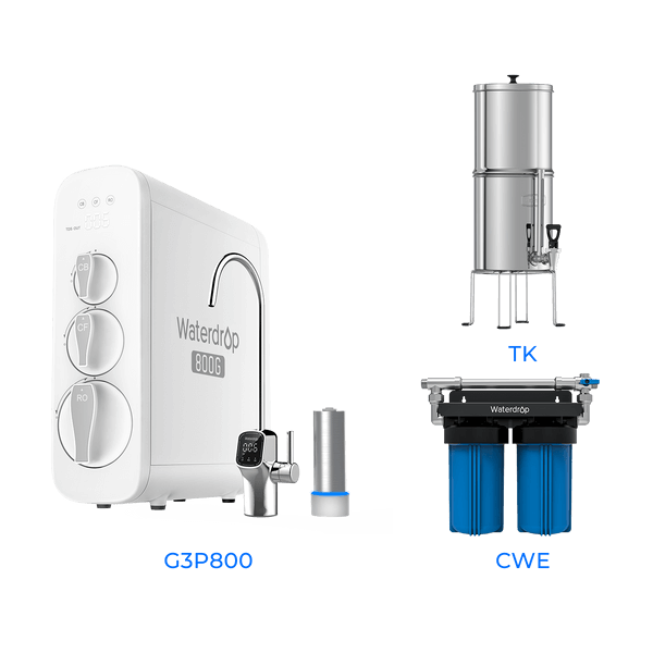 Tankless RO System with UV Sterilizer - Waterdrop G3P800 Bundles