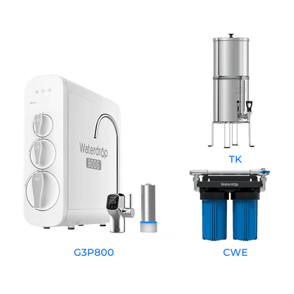 Tankless RO System with UV Sterilizer - Waterdrop G3P800 Bundles