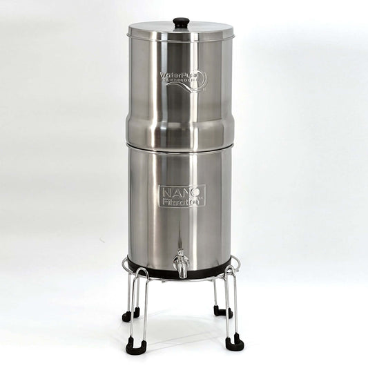 Stainless Steel Gravity Countertop Nano Fiber Water Filter