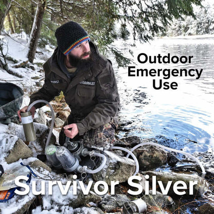 Survivor Silver Hand-Operated Filter - Microban Tech