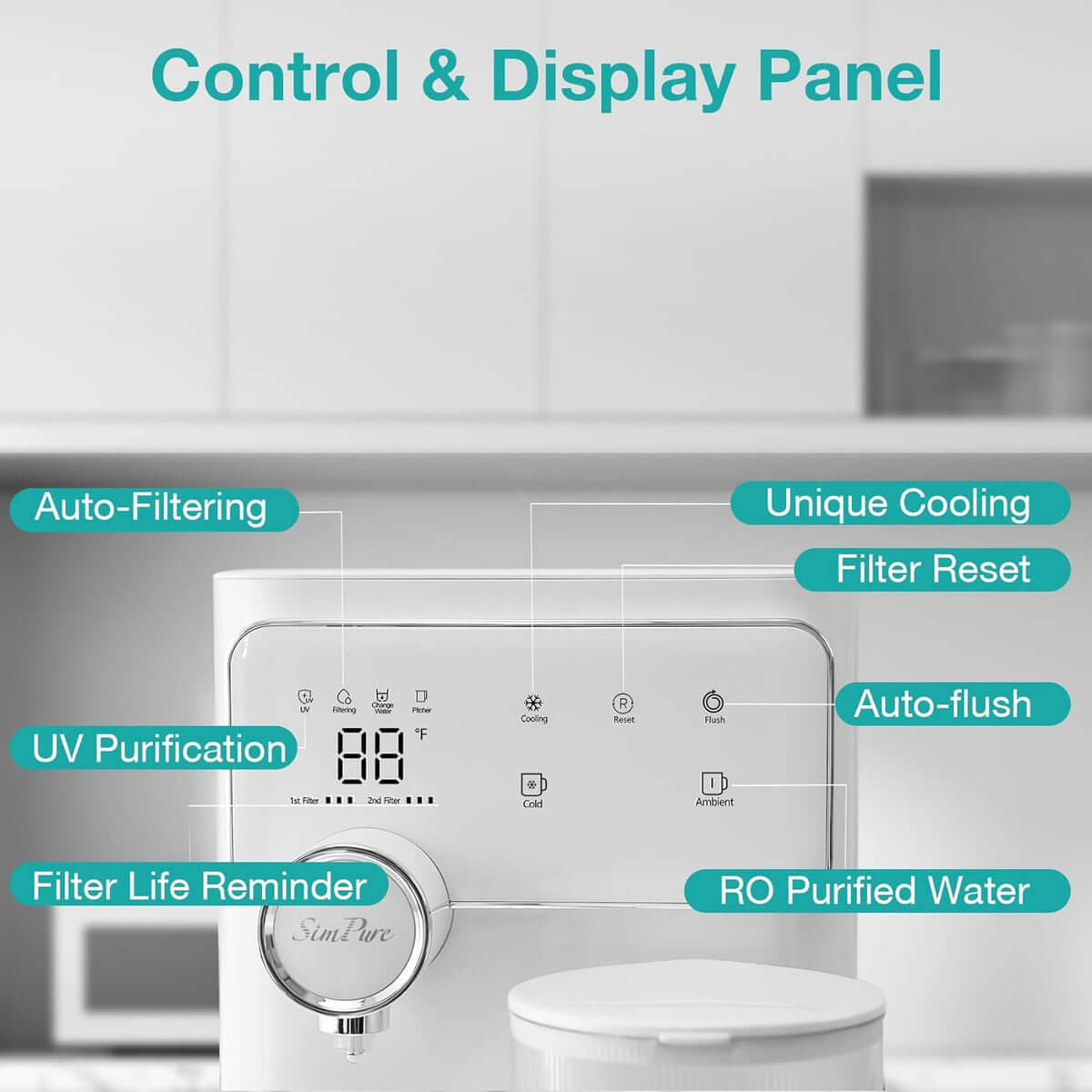 SimPure Y10C Cold Countertop RO System | 5-in-1 Filter